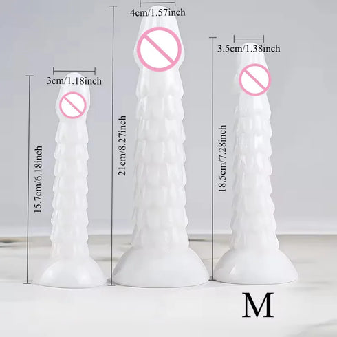Dragon Scales White Dildo